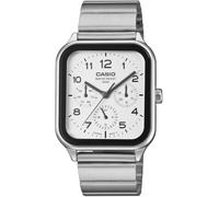 Casio MTP-M306D-7AV Multifunction Analog Watch, Square Dial, Stainless Steel Band, Day/Date Display, 50M Water Resistant