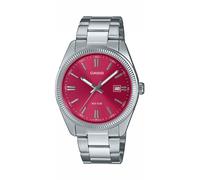 Casio MTP Stainless Steel Red Dial Watch MTP-1302PD-4AVE
