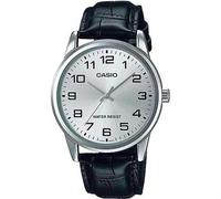 Casio MTP-V001 Men’s Watch - Black & White Dial -Leather / Stainless Steel Strap