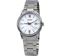 Casio MTP-V002D-7B3 Men's Standard Analog Stainless Steel Date Roman White Dial Watch