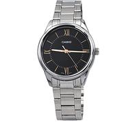 Casio MTP-V005D-1B5 Men's Standard Stainless Steel Roman Black Dial Analog Watch