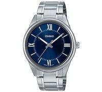 Casio MTP-V005D-2B5 Men's Standard Stainless Steel Blue Roman Dial Analog Watch