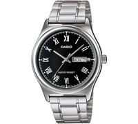 Casio MTP-V006D-1 Men's Analogue Quartz Watch with Stainless Steel Strap, Black, Strap.