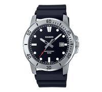 Casio MTP-VD01-1EV Men's Enticer Black Resin Band Black Dial Sporty 50M WR Analog Watch