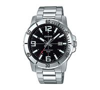 Casio MTP-VD01D-1BV Men's Enticer Stainless Steel Black Dial Casual Analog Sporty Watch