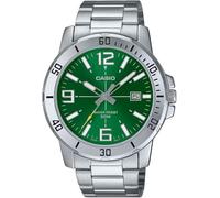 Casio MTP-VD01D-3BV Men's Enticer Stainless Steel Green Dial Casual Analog Sporty Watch, Green