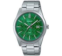 Casio Men's Watch MTP-VD02B-1EUDF Black Dial, silver/green, Minimalist