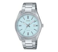 Casio MTP1302DA-2A2V Men's Vintage Classic Stainless Steel Matte Light Blue Dial Date Analog Watch