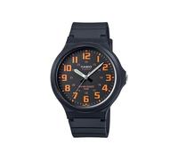 Casio Men's Quartz Watch with Orange Dial and Black Resin Strap - Ref. MW-240-4BVEF