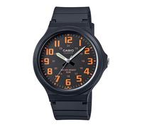 Casio Mens Analogue Black And Orange Dial Watch MW-240-4BVEF