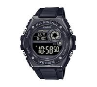 Casio MWD100H Series | Men’s Digital Watch | 1/100 SEC Stopwatch | Countdown Timer | LED Light | 100 Meter Water Resistance | Multi Function Alarm | Auto Calendar | Dual Time | 10 Yr Battery, Back
