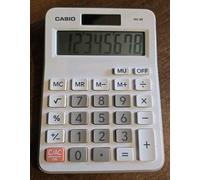 Casio MX-8B 8-Digit Solar Desktop Calculator - White
