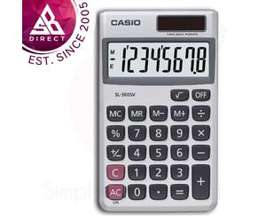 Casio Pocket Calculator│Big 8 Digit Display│3 Key Memory│for Business & Home Use