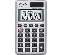 Casio Pocket Calculator HS-8VA 8 Digit Display Silver