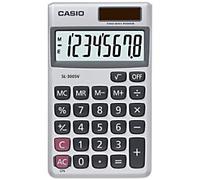 Casio SL-300SV, 8 Digit Pocket Calculator, Silver
