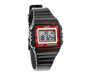 Casio Pocket Watch Chain W-215H-1A2, Black/White, Strip