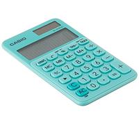 Casio Portable Calculator w/ 10 Digits Wide Display and Casio Dual Power, Turquoise