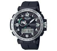 Casio PRG601 Series | Pro Trek | 100M WR | 1/100 SEC Stop Watch | Compass/Alt/Baro-Thermo | Tough Solar Power/Atomic Timekeeping | 1-100 SEC Stopwatch | Countdown Timer | World Time, Black, PRG601-1