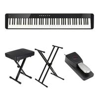 Casio Privia PX-S1100 Digital Piano Bundle - Black | Slim Design, Weighted Keys, Bluetooth Connectivity | Includes Stand, Bench, and Pedal | Perfect for Beginners and Professionals