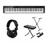 Casio PX-S3100 Privia 88-Key Digital Piano Keyboard with Touch Response, Black Bundle with H&A Studio Headphones, Stand, Bench, Sustain Pedal