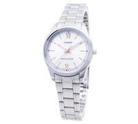 Casio Quartz LTP-V005D-7B2 White Dial Stainless Steel Analog Womens Ladies Watch