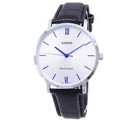 Casio Quartz White Dial Leather Strap Analog MTPVT01L7B1 Water-Resist Mens Watch