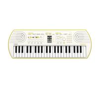 Casio SA-80H5 Mini-Keys 44 key keyboard in White with lime green base and Rhythm Warriors animated online lessons