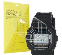 Casio Screen Protector, [6 Pack] Full Coverage TPU Clear Film Compatible for Ca-sio F105W, F108WH, W-217H, W218H, W800HG, AE1200WH, AE1300WH, A158W, A168WA Watch (For DW5600E Watch, 6 pack)