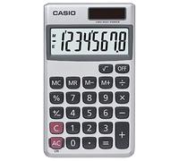 Casio SL-300SV, 8 Digit Pocket Calculator, Silver