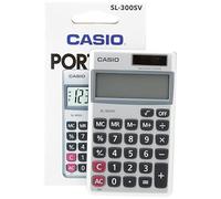 Casio SL-300SV, 8 Digit Pocket Calculator, Silver