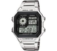 Casio Digital LCD Watch with World Time Alarm Timer Stopwatch - AE-1200WHD-1AVEF