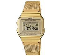 Casio Stainless Steel Digital Watch8, Gold Mesh, 37.4×35.5×6mm, Bracelet