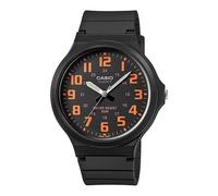 Casio Standard 44mm Black Orange Men's Analogue Watch MW-240-4BVDF