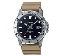 Casio Standard Analog Beige Black Dial Casual Quartz Men's Watch MTP-VD01-5E