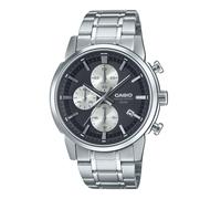 Casio Standard Analog Chronograph Stainless Steel Black Dial Quartz MTP-E510D-1A2V Men's Watch