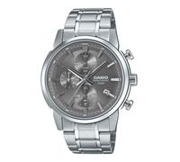 Casio Standard Analog Chronograph Stainless Steel Grey Dial Quartz MTP-E510D-8AV Men's Watch