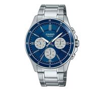 Casio Standard Analog Ion Plated Stainless Steel Blue Dial Quartz MTP-1374D-2A3V Men's Watch