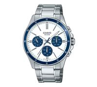 Casio Standard Analog Ion Plated Stainless Steel White Dial Quartz MTP-1374D-7A2V Men's Watch