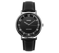 Casio Standard Analog Leather Strap Black Dial Quartz MTP-VT03L-1B Men's Watch
