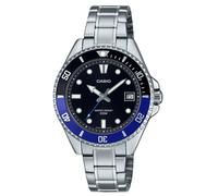 Casio Standard Analog Stainless Steel Black Dial Quartz MDV-10D-1A2 Men's Watch