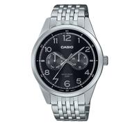 Casio Standard Analog Stainless Steel Black Dial Quartz MTP-E340D-1AV Men's Watch
