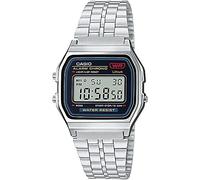 Casio Standard Digital Watch, Quartz A159W Series, Men's Cheap Casio Model, Free sliding clasp Silver A159WA-N1, Bracelet Type