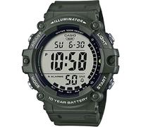 Casio Standard Digital Wristwatch, AE-1500W Series, Men's Cheap Casio Chippukashi, Green Long Strap AE-1500WHX-3AV, Military