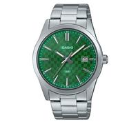 Casio Standard Green Dial Quartz Stainless Steel MTP-VD03D-3A1 Men's Watch