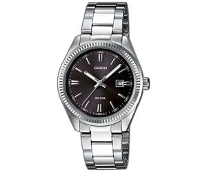Casio Timeless LTP-1302PD-1A1VEG - Woman - 30 mm - Analogue - Quartz - Mineral Glass Black 30 mm