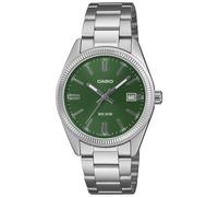 Casio UTP-1302PD-3A1 Unisex Silver Stainless Steel Band Green Dial 50 Meter Water Resistant Watch