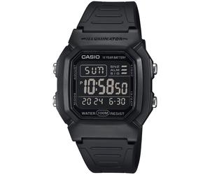 Casio Timeless W-800H-1BVES - Man - 37 mm - Digital - Quartz - Plexi Glass Black 18 mm