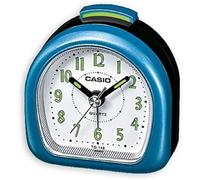Casio TQ148/2 Travel Alarm Clock-Metallic Blue/White, One Size