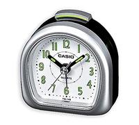 Casio TQ148/8 Travel Alarm Clock-Silver/White, One Size