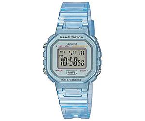 Casio Unisex 30.00mm Quartz Watch with Clear Digital dial and Blue Plastic/Resin Bracelet Strap LA-20WHS-2AEF